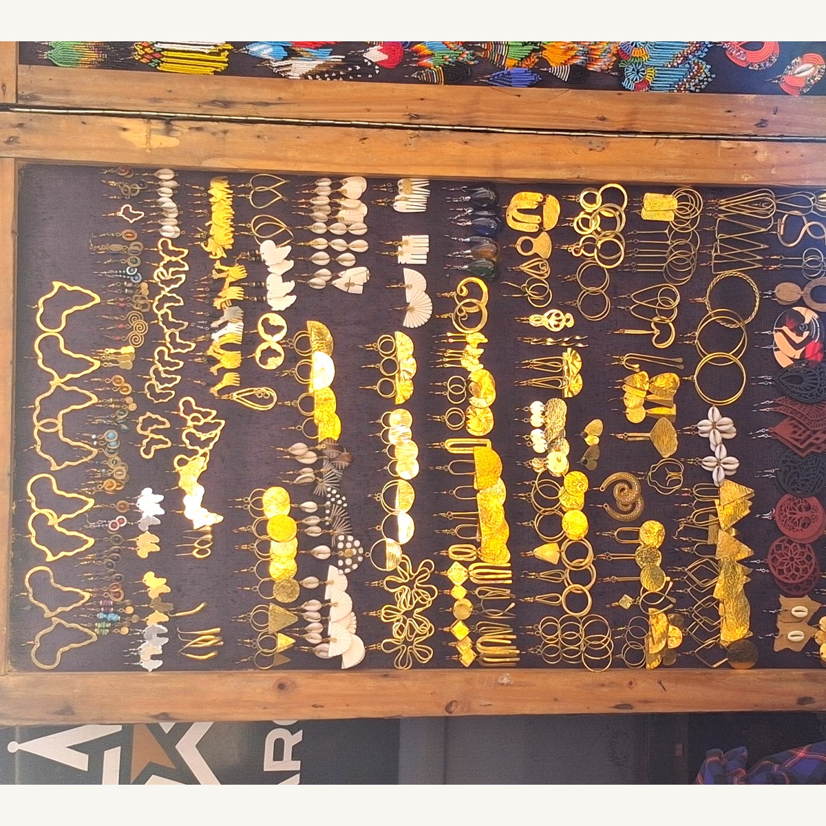 Gold & Brass African Statement Earrings