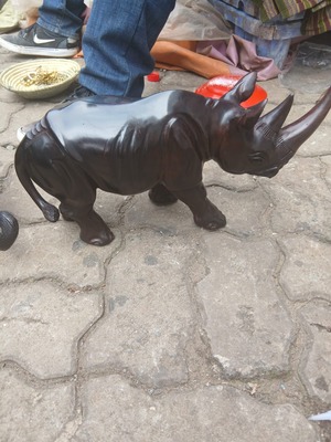 Hand-Carved Rhino