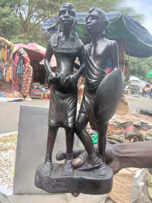 Maasai Couple Statue — Heirloom Sculpture