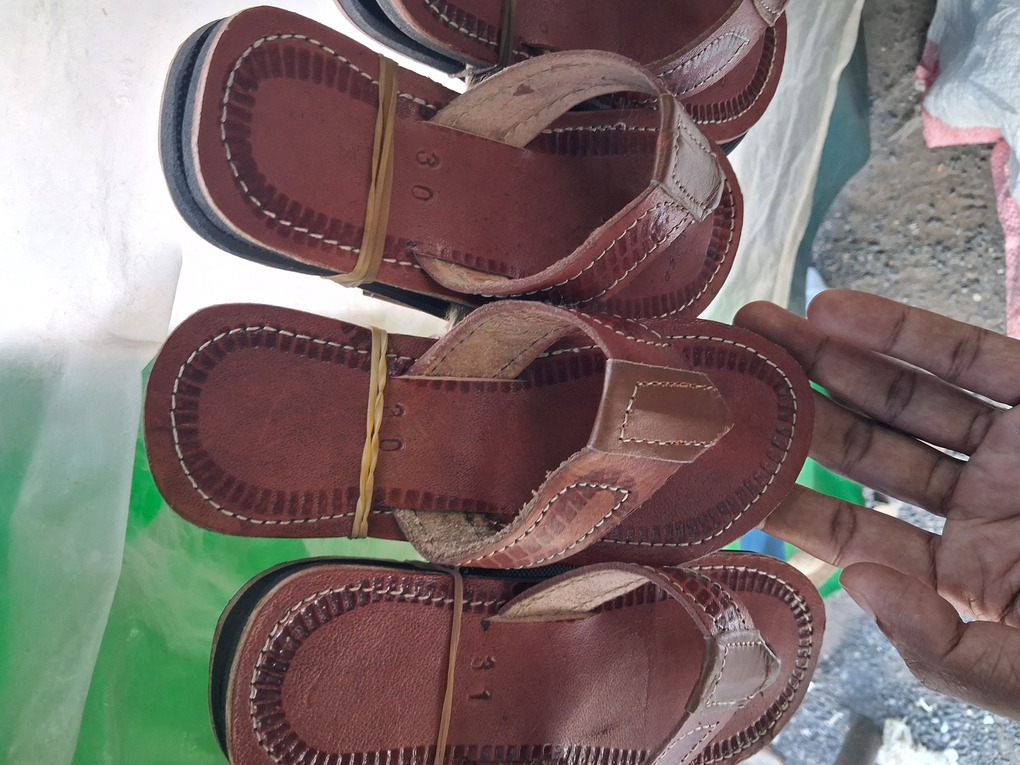 Tan Saddle-Stitched Men's Sandals